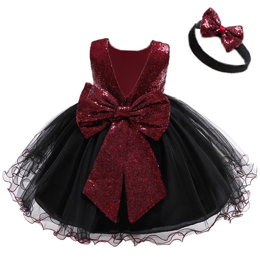 Robe Bébé Fille Noël Rouge - Dentelle, Tutu, Imprimé Père Noël, Taille 0-3 Mois, Tenue Fête Anniversaire - 7