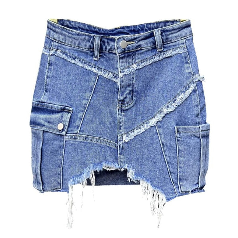 Jupe American Apparel Taille S - Occasion Très Bon état, Couleur Crème Et Noir Rayé, En Coton/élasthanne, Longueur 21 Pouces