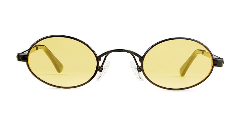 2 Paires Lunettes De Soleil Ovales Vintage Rétro - Monture Or Verres Gris Et Rouges Pour Femmes Et Hommes