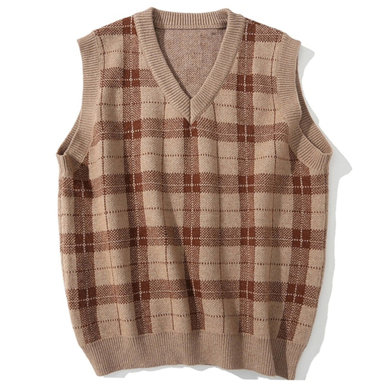 Pull carreau sans manche vintage homme Vintage Nation