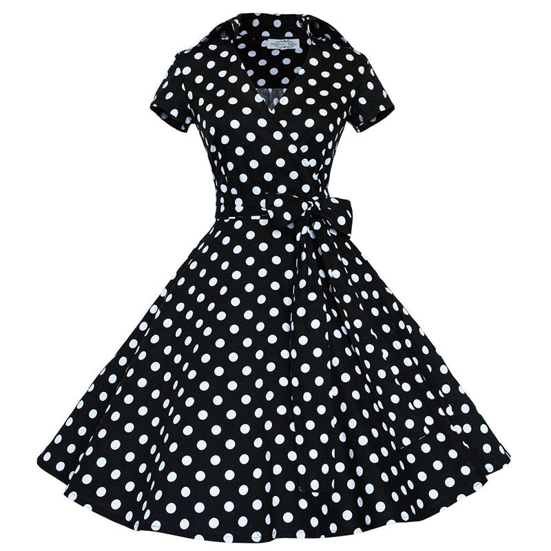 Robe A Pois Année 60 - Vintage Nation