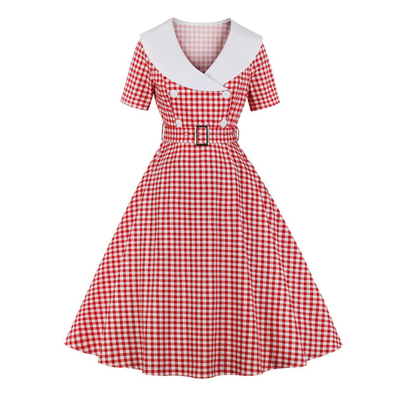 Robe à pois vintage années 40