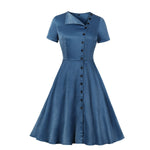 Robe Années 40 Avec Bouton