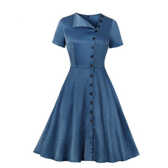 Robe Années 40 Avec Bouton