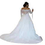 Robe De Mariée Manches Longues Dentelle Princesse