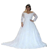 Robe De Mariée Manches Longues Dentelle Princesse