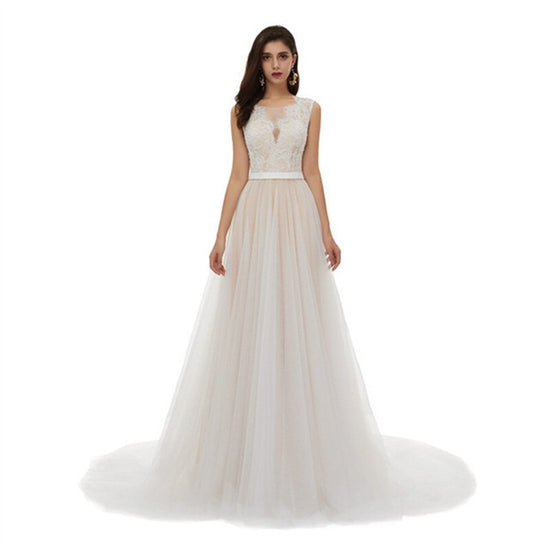 Robe De Mariée Princesse Avec Manche Courte
