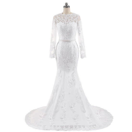 Robe De Mariée Princesse Avec Manche Longue