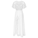 Robe De Mariée Princesse Avec Volant Sur Les Epaules