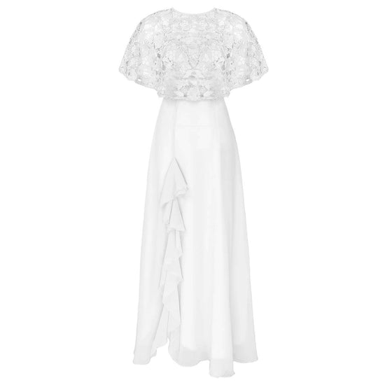 Robe De Mariée Princesse Avec Volant Sur Les Epaules