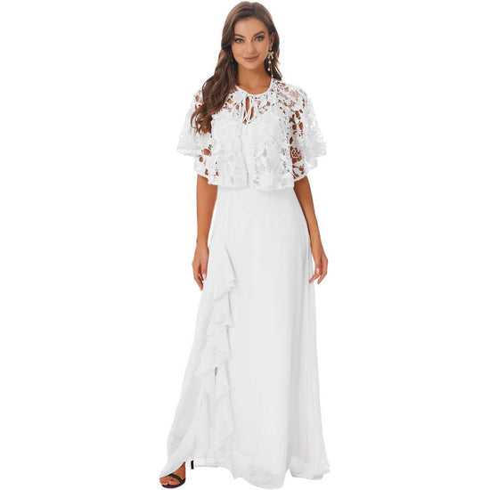 Robe De Mariée Princesse Avec Volant Sur Les Epaules