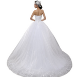 Robe De Mariée Princesse Bustier Avec Traine