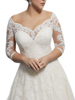 Robe De Mariée Princesse Dentelle Avec Manche