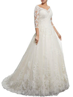 Robe De Mariée Princesse Dentelle Avec Manche