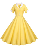 Robe jaune année 40 pas cher