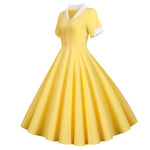 Robe jaune année 40 pas cher