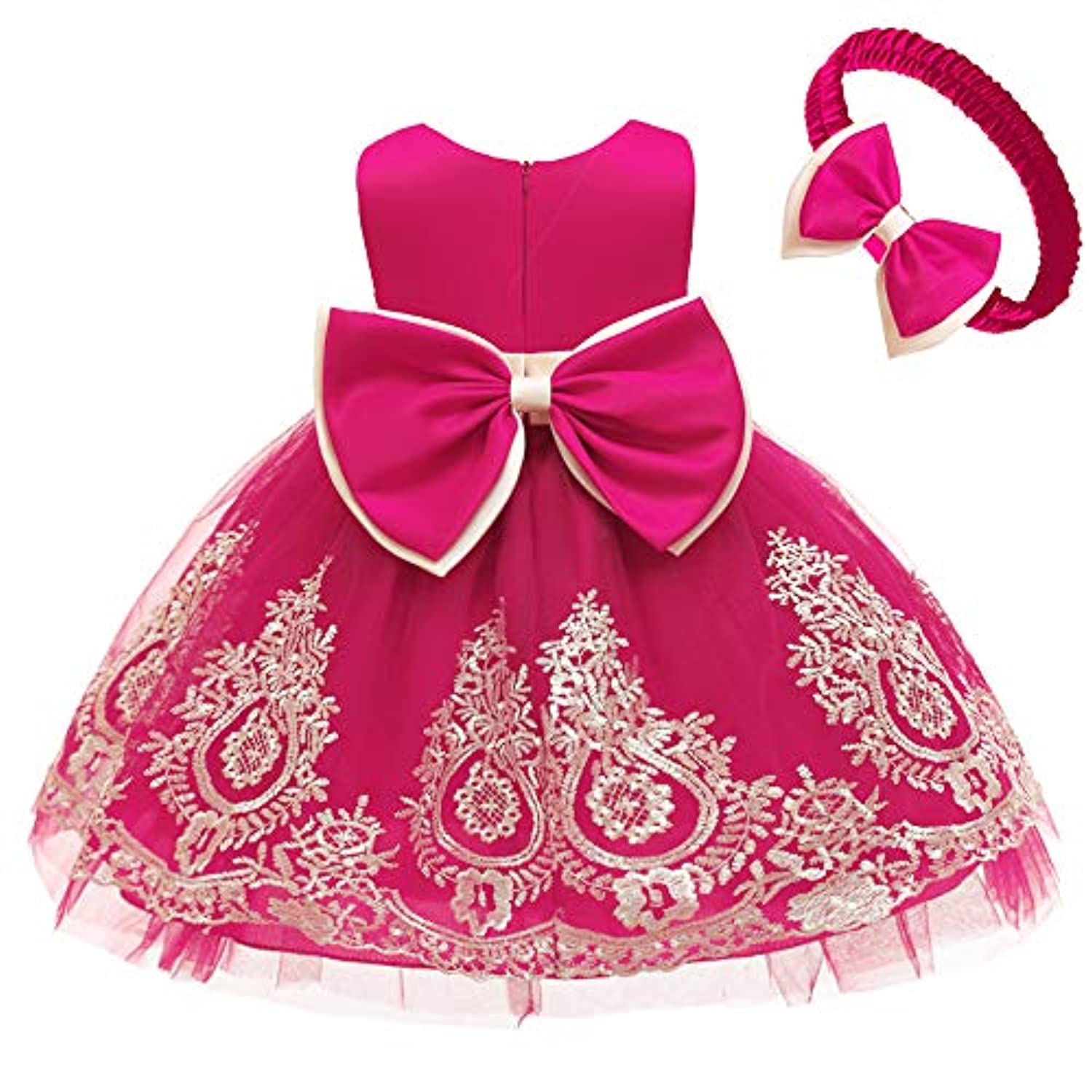 Robe Bébé Fille Noël Rouge - Dentelle, Tutu, Imprimé Père Noël, Taille 0-3 Mois, Tenue Fête Anniversaire