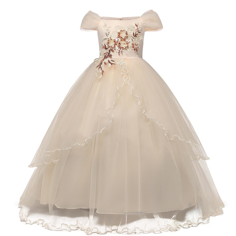 Blanc Robe Princesse Fille - Vintage Nation