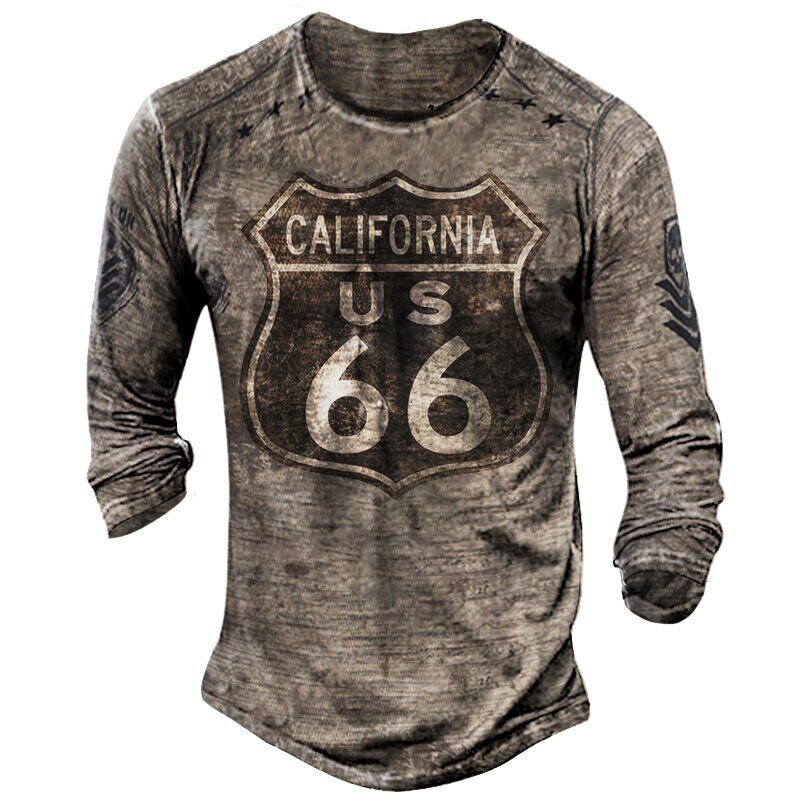 T shirt vintage manche 3 4 homme Vintage Nation
