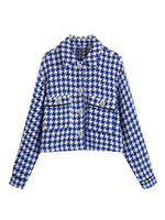 Veste à carreaux femme vintage