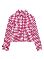 Veste à carreaux femme vintage