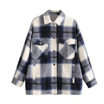 Veste A Carreaux Vintage Femme