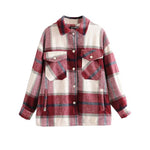 Veste A Carreaux Vintage Femme