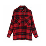 Veste A Carreaux Vintage Femme