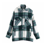 Veste A Carreaux Vintage Femme