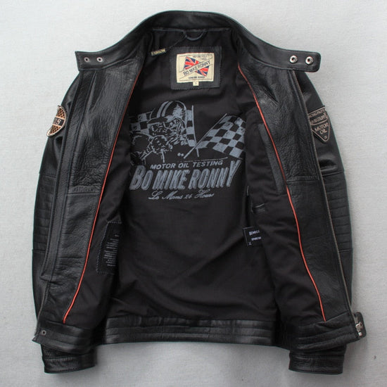 Veste Cuir Moto Vintage Homme