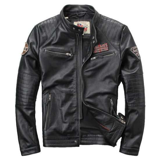 Veste Cuir Moto Vintage Homme