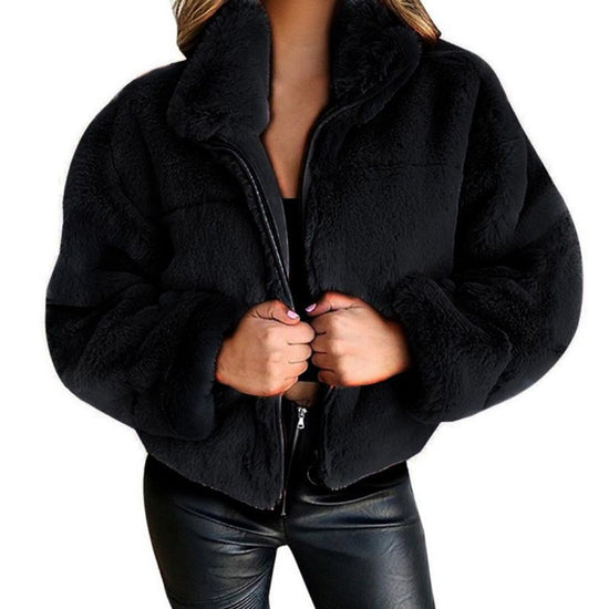 Veste Vintage Femme à Fourrure