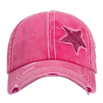 Casquette vintage rose