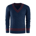 Pull en v tennis vintage homme