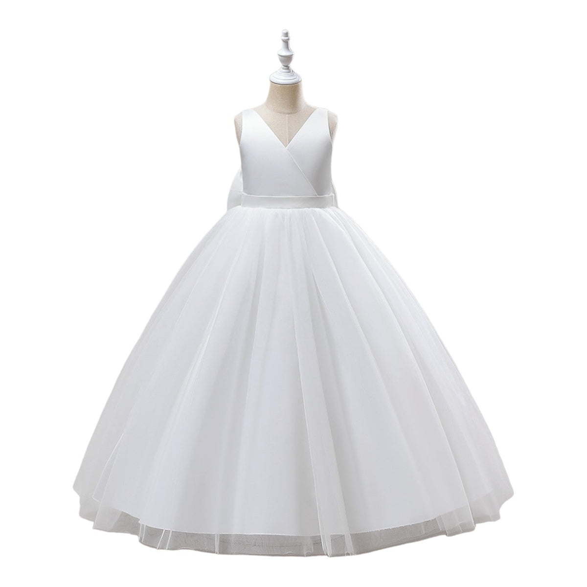 Robe Princesse Blanche Bébé Fille – Robe Baptême 1 An, Robe Anniversaire Élégante, Robe Cérémonie Mariage 6 Mois à 8 Ans
