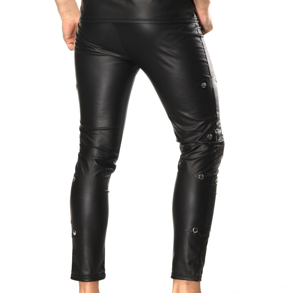 Cuir moto vintage homme pantalon