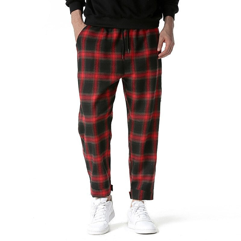 Pantalon carreau rouge sale