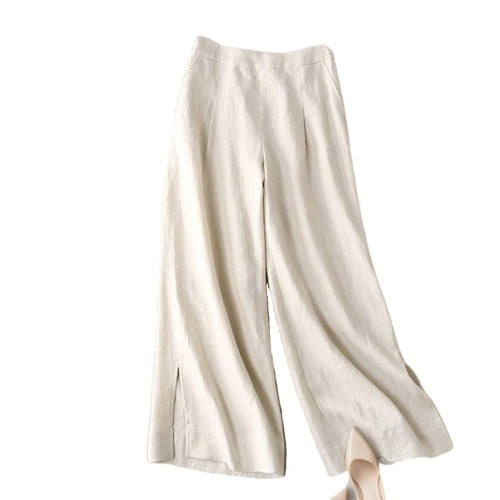 Pantalon Vintage Blanc Femme