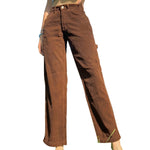 Pantalon Vintage Kaki Femme