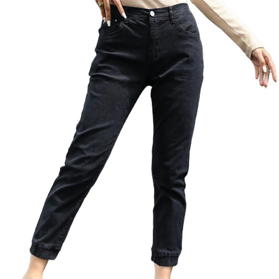 Pantalons Vintage Noirs Femme