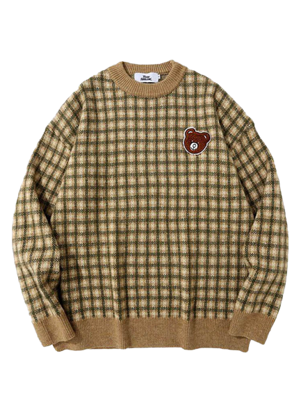 Pull Carreaux Vintage