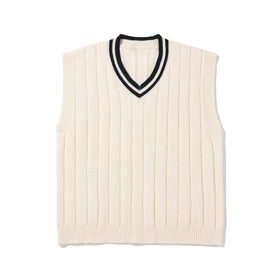 Pull Sans Manche Homme Vintage Pull Col V Pull En Laine Sans