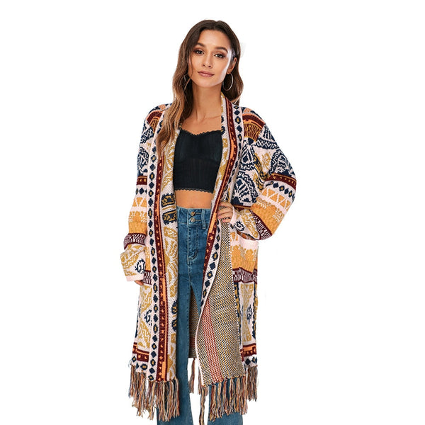 Pull motif ethnique femme sale