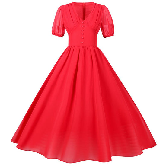 Robe année 60 rouge