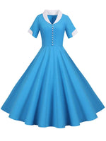 Robe bleu années 40