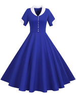 Robe bleu années 40