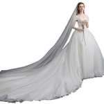 Robe De Mariée Princesse Avec Traîne Et Voile