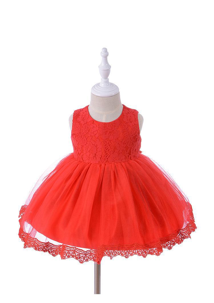 Robe Bébé Fille Noël Rouge - Dentelle, Tutu, Imprimé Père Noël, Taille 0-3 Mois, Tenue Fête Anniversaire - 12
