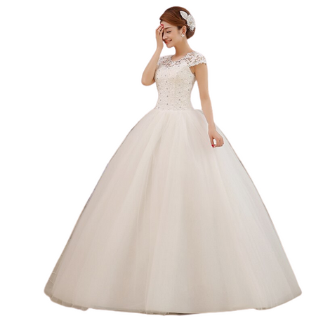 Robe De Mari?�e De Princesse Manche Courte - Vintage Nation