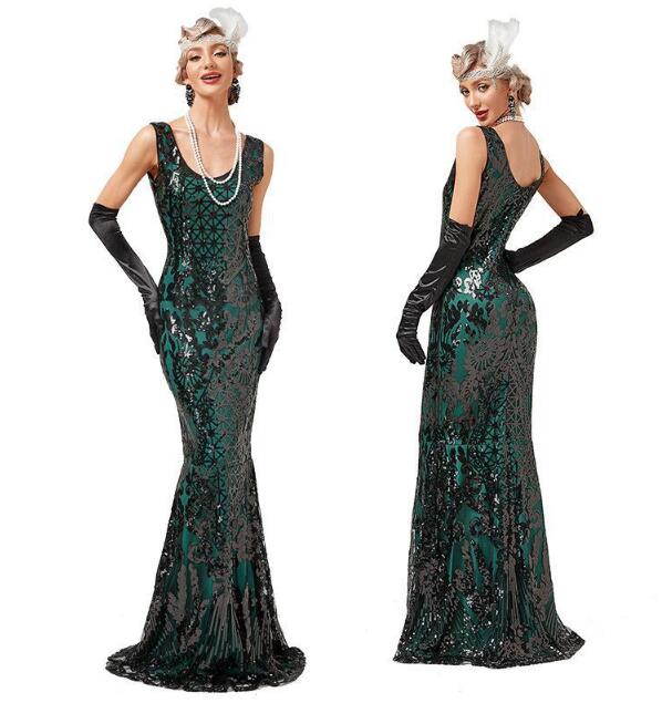 Robe Longue Verte Ann e 20